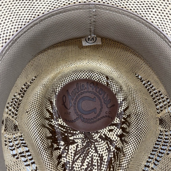 Charlie 1 Horse Women's Straw Western Cowboy Hat Size Medium- Thunderbird - Picture 7 of 7